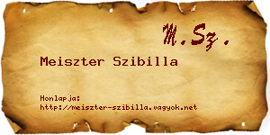 Meiszter Szibilla névjegykártya